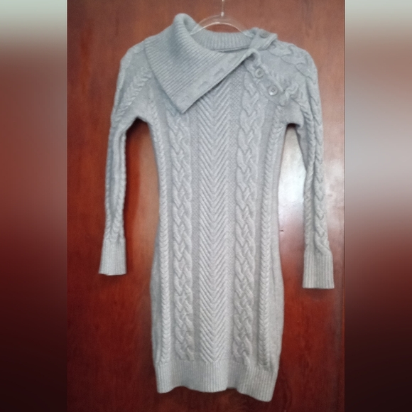 NWOT Grey Cable Knit Sweater Dress Size S - Picture 11 of 12